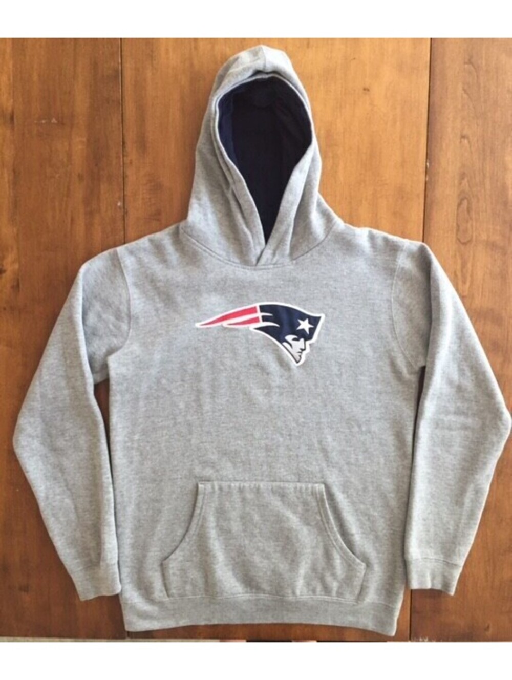 Youth NEW ENGLAND PATRIOTS NFL FOOTBALL HOODIE SWEATSHIRT PULLOVER Gray